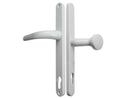 Upvc Door Handle For Millenco Lever Pad White Or Gold 117mmpz 235mm Fixings