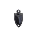 Black Antique Shield Escutcheon With Cover 30 x 64mm c/w Fixings