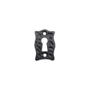 Black Antique Escutcheon 30 x 45mm Zoo Hardware c/w Fixings