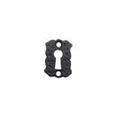 Black Antique Floral Escutcheon 26 x 40mm c/w Fixings