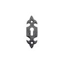 Black Antique Fleur De Lys Escutcheon 26 x 78mm c/w Fixing