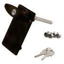 Garador Garage Door T Handle Black On Oblong Back Plate