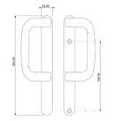 Sliding Patio Door Handle Non Locking Dummy Set 154mm Fixing Fully Reversible