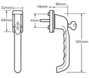 Hoppe Internal Tilt & Slide Locking Patio Door Handle – White, Silver or Gold