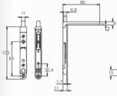 Mila Upvc Finger Operated Shoot Bolt for French Door Slave Lock 