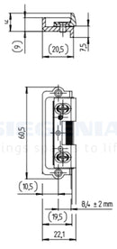 Kfv Schuco 804 031 Keep Plate Replacment Latch Infill For Kfv Strike Plates