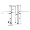 Millenco Door Handle 117mm Pz 237mm Screw Centres Upvc Door Handle Sprung Levers