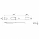 Lockmaster Finger Operated Shoot Bolt For Upvc French Slave Doors 130mm x 18mm