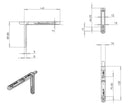 Mila Upvc Finger Operated Shoot Bolt for French Door Slave Lock 