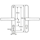 Fullex uPVC Door Handles 68mm PZ – 215mm Screw Centres – Sprung Lever Handles