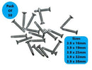 50 Pack UPVC Screws Doors & Windows in all sizes