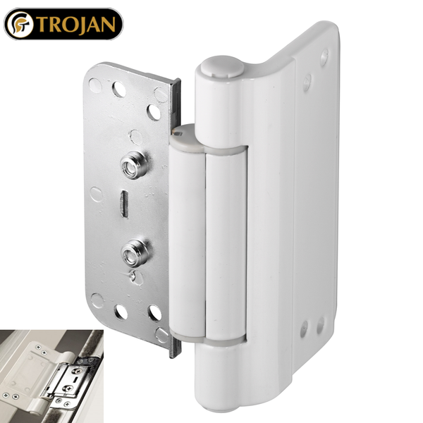 Trojan Composite Door Hinge White 3D Adjustable Butt Rebate hinge