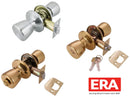 Era Knob Set Door Handle Passage, Privacy & Entrance Sets Adjustable 60mm & 70mm