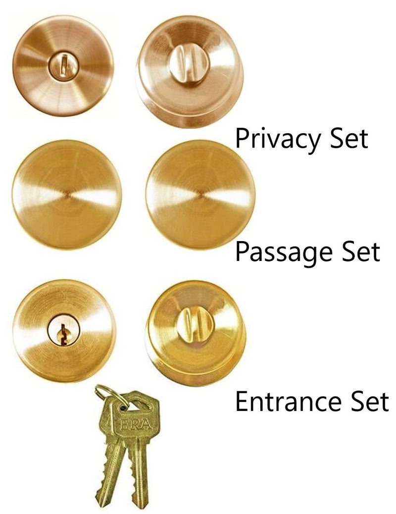 Era Knob Set Door Handle Passage, Privacy & Entrance Sets Adjustable 60mm & 70mm