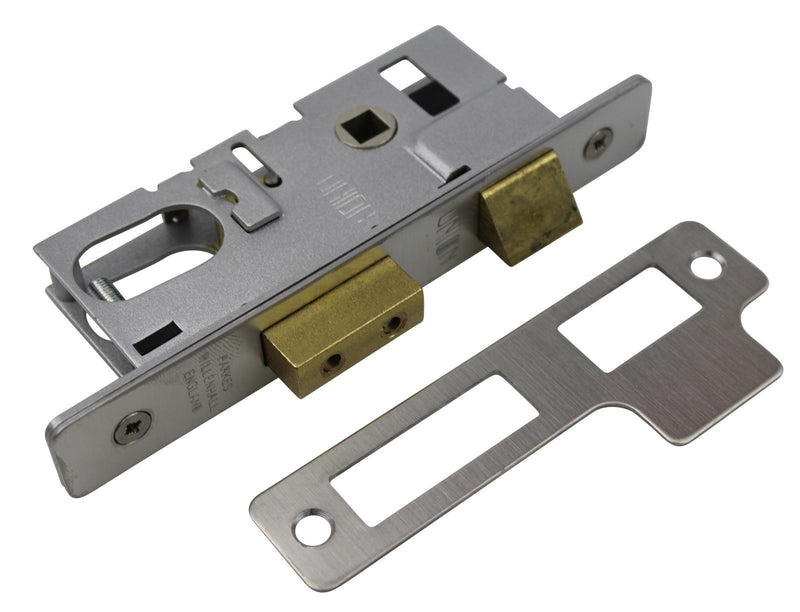 Union Aluminium Door Lock Oval Profile L2214 31mm Back Set 48mm Handle Centres